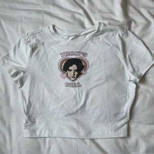 Timothée Chalamet Timmy’s Girl Cropped Baby T-Shirt